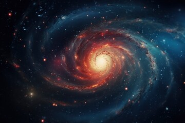 Wall Mural - spiral galaxy in space.