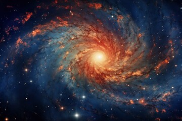 Wall Mural - spiral galaxy in space.
