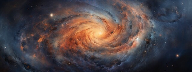 Wall Mural - stellar spiral galaxy amidst the starry depths of space.