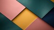 The abstract background of metal texture with empty space in forest green, blush pink, buttercup yellow, and navy blue colors. 3D illustration of exuberant. generative AI