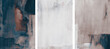 © tofutyklein - Three abstract paintings. Acrylic on paper. Muted colors. Versatile artistic image for creative design projects: posters, cards, banners, magazines, prints, wallpapers. Artist-made art.
