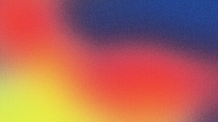 Wall Mural - red blue yellow abstract grainy gradient background with noise texture for header poster banner back