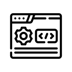 web development line icon