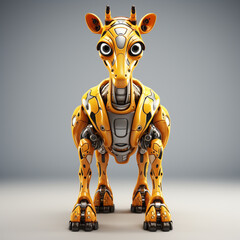 Poster - 3D cartoon giraffe robot