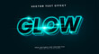 © Niestart Creation - Neon glow editable text style effect. Vector text effect with blue neon lights for a technology theme.