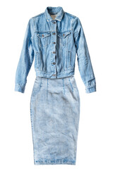 Sticker - Denim suit isolated