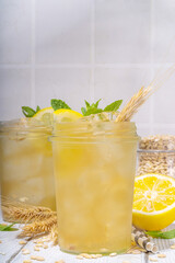 Wall Mural - Barley orzo lemonade drink