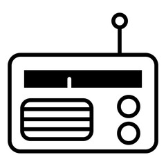 Poster - Solid glyph icon  Radio icon