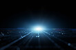 © robsonphoto - Digital technology cyberspace road network illustration background.