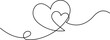 © Shemol - Continuous one line art drawing heart shape vector illustration of minimalist outline love concept