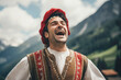 yodeler in Switzerland, donned in traditional attire and hat, showcasing a timeless and nostalgic musical tradition.