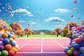 tennis 3d background