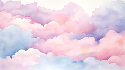 Wall Mural - watercolor gradient cloud texture. Generative AI.