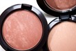 close-up of silky powder blush and bronzer