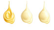 Collection of PNG. Mayonnaise drops isolated on a transparent background.