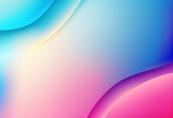 Wall Mural - Color gradient background. Curve texture. Defocused neon pink blue white glowing wave graphic design abstract art illustration with copy space.