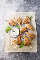 Wall Mural - Homemade scones with sugar glaze