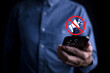 Silent mode concept Signs prohibiting sound, mute notifications on smartphones disturbing others Silent or mute sound icon
