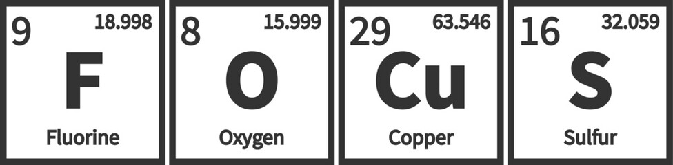 Focus - Funny Periodic Table Design