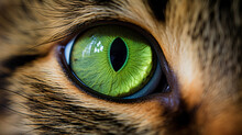 A Close Up Photograph Of A Cat Eye