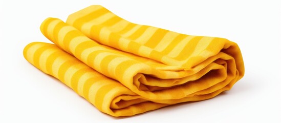 Poster - Gingham kitchen towel yellow checkered isolated Copy space image Place for adding text or design