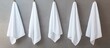 Hanging white towels ready Copy space image Place for adding text or design