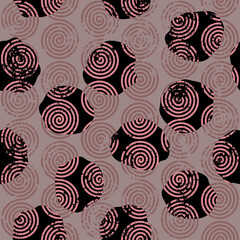 Aufkleber - Grunge Geometric Vector Seamless Pattern made in ethnic style. African traditional design. Creative boho pattern.