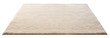 High-quality, plush beige rectangular carpet with a detailed soft texture, perfect for modern home interiors, on transparent background. Cut out home decor. Front view. PNG