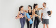 © JR-50 - Joyful Group of Friends Enjoying Yoga Together