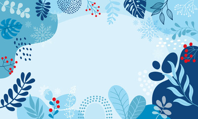Wall Mural - abstract christmass winter background design.Christmas greeting card or invitation design. Vector frame with hand drawn.