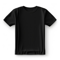 Wall Mural - Black T-Shirt Mockup: Front Isolated on Transparent Background.ai generative