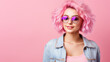 © Natalia Klenova - Beautiful girl with  pink hair