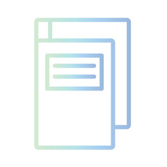 Wall Mural - Binder Bookoffice Gradient Outline Icon