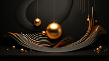 Luxury Black And Gold Christmas Decoration