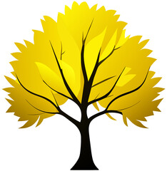 Wall Mural -  tree with yellow leaves