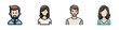 Avatar icon isolated on a white background. Vector illustration