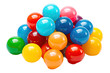 a collection of gumballs isolated on a transparent background, generative ai