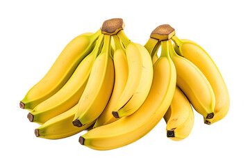 Wall Mural - a collection of bananas isolated on a transparent background, generative ai