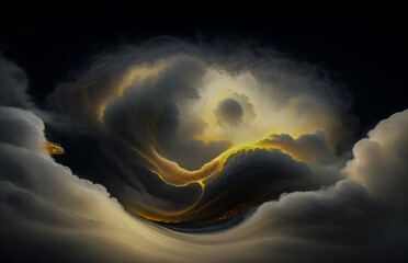 Wall Mural - abstraction is something that is not really an illusion, the sky is gold, a dark background