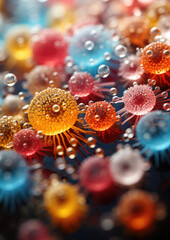 bacteria under a microscope, microorganisms, viruses, microbes, protozoa, science, biology, plants, 