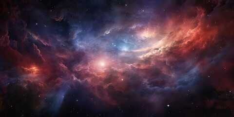 Wall Mural - Galaxy space cosmic decorative universe galaxy background in pink dark colors. Can be used for graphic or web design