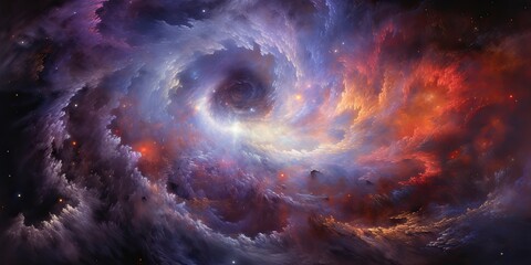 Wall Mural - Galaxy space cosmic decorative universe galaxy background in pink dark colors. Can be used for graphic or web design
