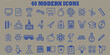 education icons. modern icons. thin vector icon set.