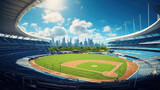 Fototapeta Sport - A stadium with a baseball field