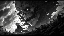 Horror Anime Manga Art, Background Illustration Design