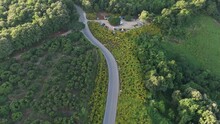 Aerial View Of Doi Pae Luang Hill An Iconic Viewing Point In Phaya Mengrai District In Chiang Rai Province Of Thailand.