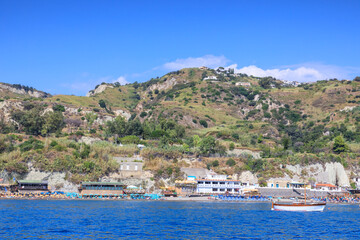 Wall Mural - Ischia Island in Italy: panoramic view of Maronti beach.	