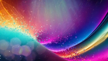 Wall Mural - abstract colorful background with stars,  Seamless Animation Video Background in 4K Resolution	