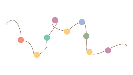 Wall Mural - Vector of Christmas glowing lights on a white background.