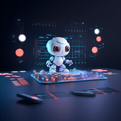 robot with space for your text